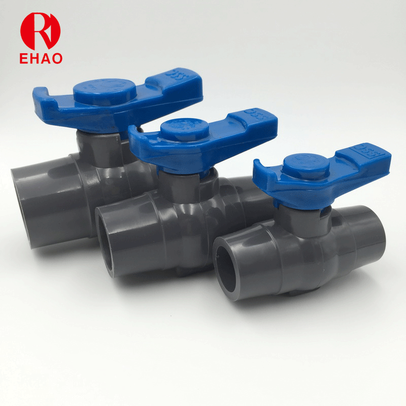 2-1/2”(75mm) Round Compact PVC Ball Valve with Socket