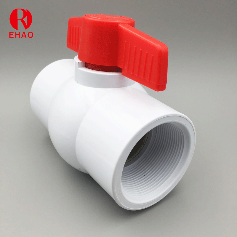 1/2＂(20mm)  PVC Round Compact Ball Valve with Thread 