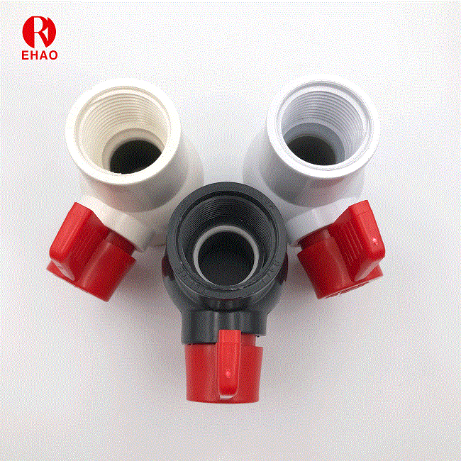 3/4”(25mm) PVC Round Compact Ball Valve with Thread 