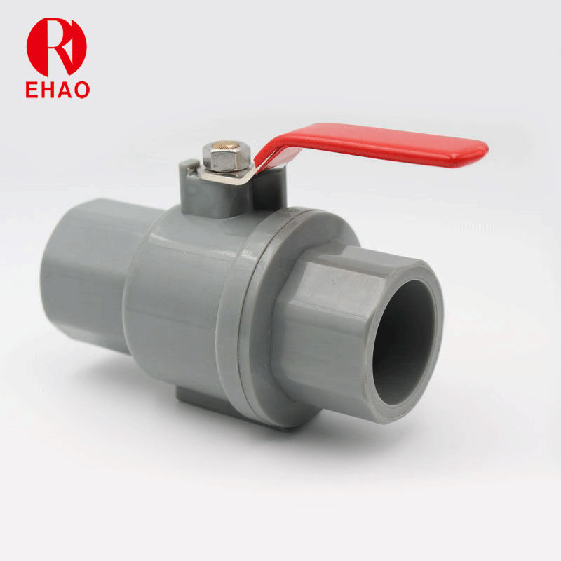 1＂(32mm) PVC 2-Piece Socketed Ball Valve with Steel Handle